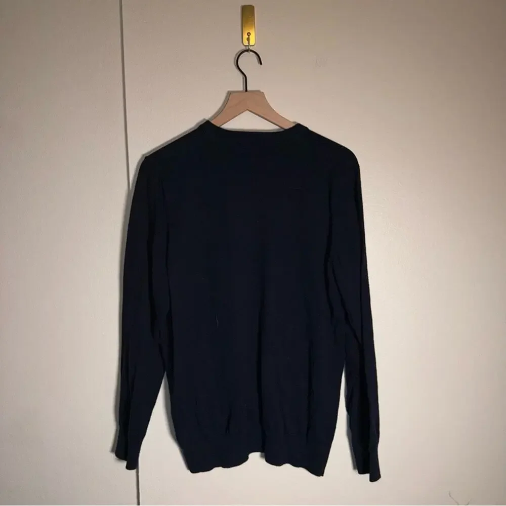 VINTAGE L.L. BEAN classic east coast 90s cashmere blend preppy v neck sweater L